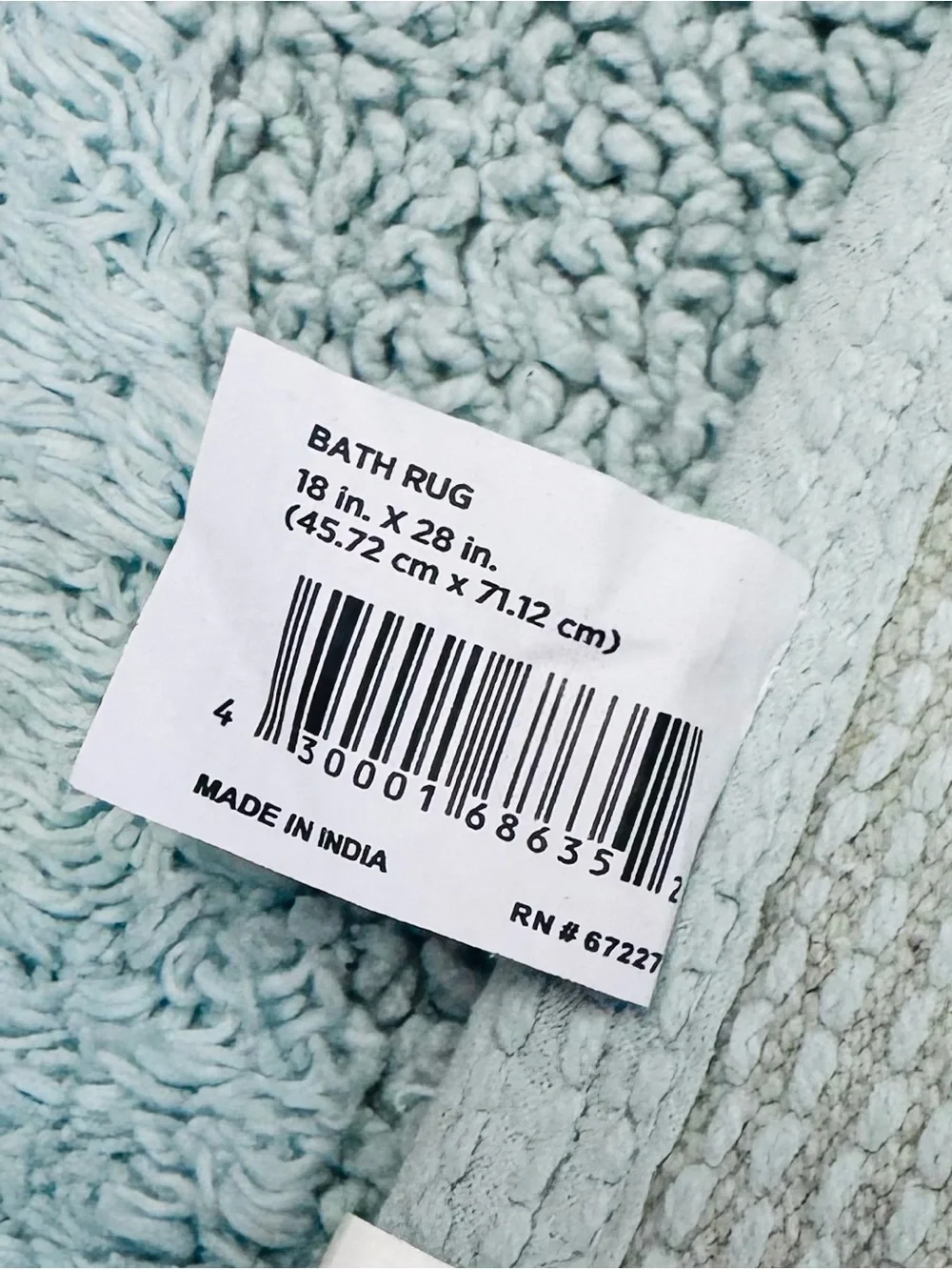 Home Collections Pom Pom Bath Mat Cotton Aqua Blue Lot of Two 18x28 NWT